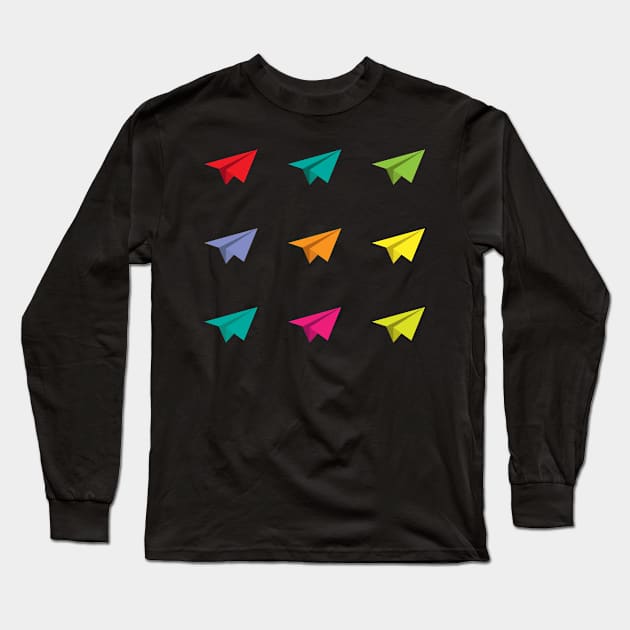 Paperplane Origami Hobby Long Sleeve T-Shirt by MooonTees